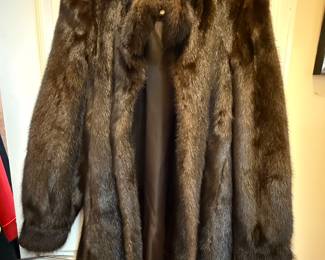 * #75 Brown Mink Coat from Yielding's M/L Size $100.00