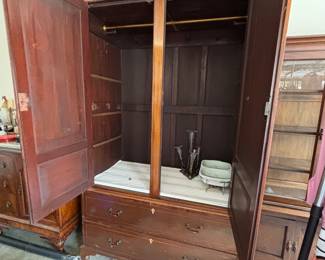 #108 Antique Armoire 46"x23"x84" $60.00