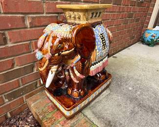 #92 Ceramic Elephant 22"H $40.00
