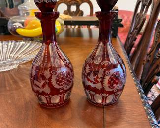 * #28 Bohemian Decanters set of 2 $80.00