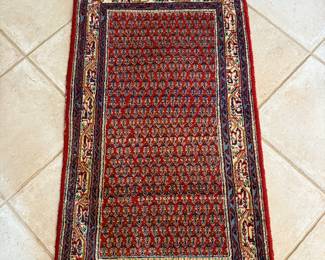 #16 Hand Knotted 31x55 rug $60.00