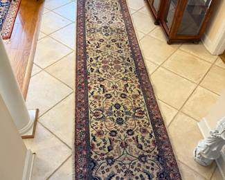 #29 Hand knotted runner 31x167 $225.00