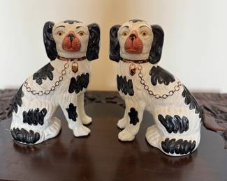 * #84 Pair of Staffordshire Ware made in England Dogs $150.00