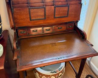 * #87 Theodore Alexander Birdseye Maple Desk 27"x17"x34" $150.00