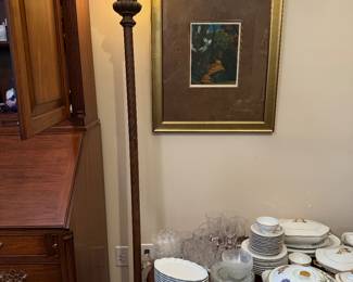 #42 Tiffany Style Floor lamp 71"H $60.00