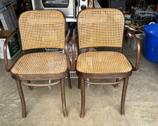 #119 pair of cane chairs $60.00
