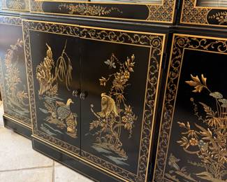#25 Asian inspired lighted cabinet 55x15x80 $160.00