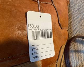 Leather Patchwork Pillow