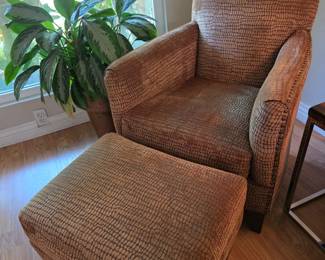 Matching sitting chair with ottoman