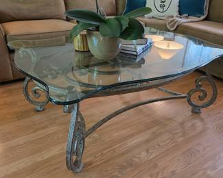 Metal with glass top coffee table
4ft 6" x 3ft. 3"