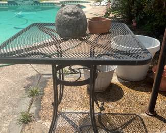 Wrought iron patio table