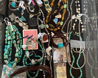 This is all kinds of turquoise and sterling silver jewelry!!!