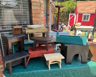 So many stools ( or used as risers)