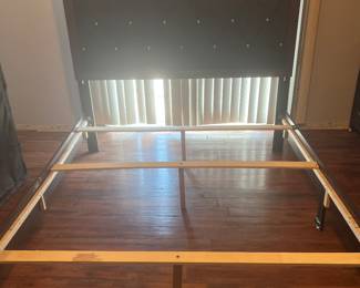 The headboard and footboard are available. It is black velvet with large rhinestones.
