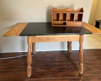 Another small kitchen table. 
All wood desk divider on top
