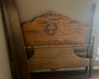 Antique headboard and footboard