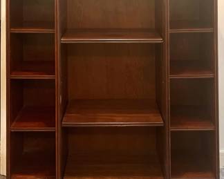 Three Section Wooden Bookcase