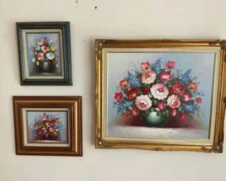  05 Robert Cox Bouquet Oil Paintings
