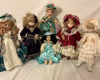 Six Porcelain Dolls