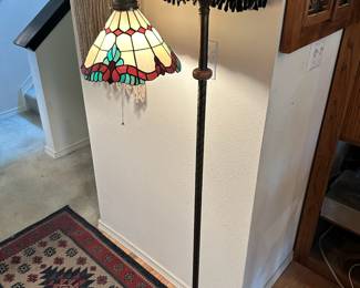 Tiffany Style Stained Glass Bridge Floor Lamp