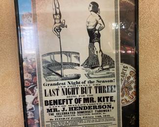 Framed John Lennon's Mr. Kite Poster
