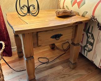 Pier 1 Imports Rustic Pine End Table – Made in Brazil
