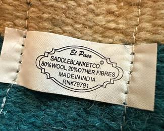 El Paso Saddle Blanket Co.  Wool Blend Table Runner – Made in India
