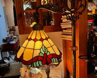 Tiffany Style Stained Glass Bridge Floor Lamp