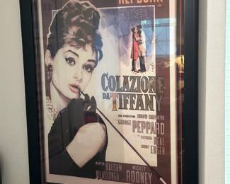 Framed Audrey Hepburn "Breakfast at Tiffany's" Poster 