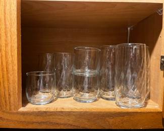 Optic Swirl Glass Set