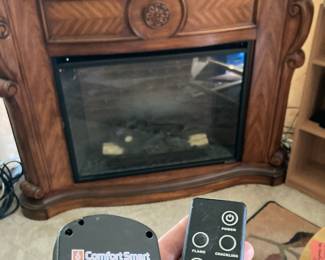 Wood Encased Electric Fireplace