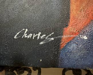 Reproduction Painting 'Duo Tones' After Darryl Daniels – Signed Charles