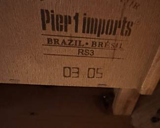 Pier 1 Imports Rustic Pine End Table – Made in Brazil