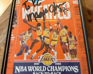 Magic Johnson Signed 1988 Lakers NBA World Champions Wheaties Box 