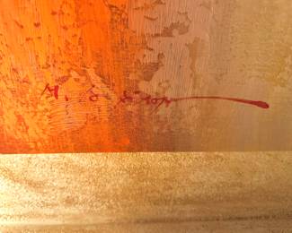 Textured Abstract Painting Signed Milo