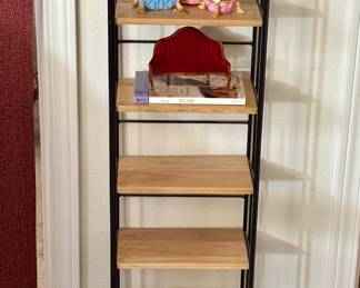 7 Tier Wrought Iron & Wood Shelf