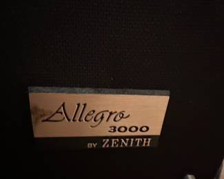 Zenith Allegro 3000 Speaker