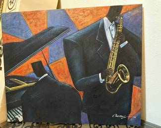 Reproduction Painting 'Duo Tones' After Darryl Daniels – Signed Charles