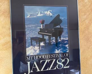 Framed 1982 Mt. Hood Festival of Jazz Poster