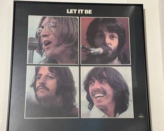 Framed The Beatles "Let It Be" Album Cover Print