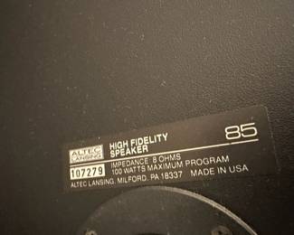 Altec Lansing 85 High Fidelity Speaker