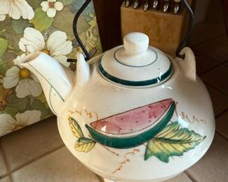 Embassy Ceramic Teapot with Watermelon Design