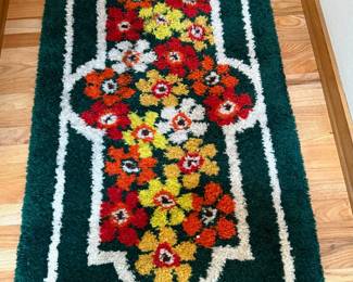 Floral Design Latch Hook Rug