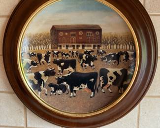 Franklin Mint  "Spring Pasture" Wood Encased Collectable Plate