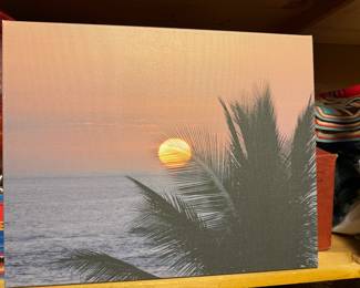 Tropical Scene Stretched Canvas Print