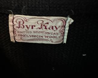 Circa 1950s Byr Kay 100% Wool Letterman Cardigan