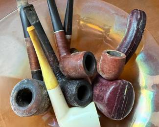 Assortment of Vintage Tobacco Pipes