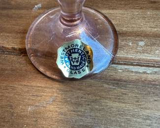 Westmoreland Glass Pink Opalescent Bud Vase