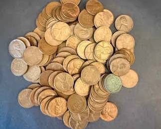 Lot of 1955 Lincoln Wheat Pennies Circulated Condition