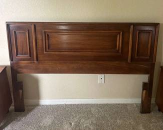 MidCentury Modern Headboard and matching night stands 
